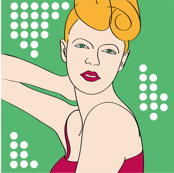 Vector portrait of a girl. - Vector, Image