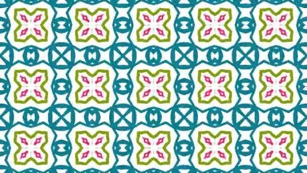 Kaleidoskop-Sequenzmuster. abstrakte mehrfarbige Bewegungsgrafik Hintergrund. schöne helle Ornamente. nahtlose Schleife. - Filmmaterial, Video
