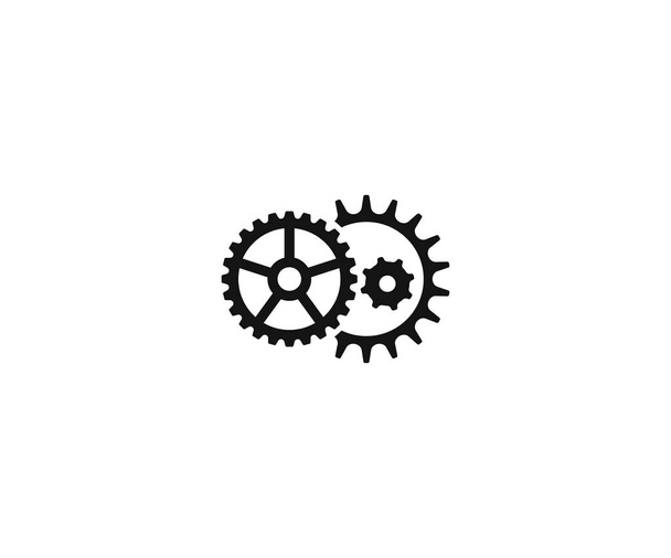 歯車機構のロゴのテンプレートです。工学ベクター デザイン。歯車のイラスト - ベクター画像