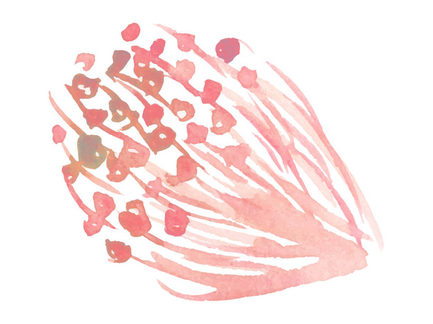白地にパステル ピンクの葉を分離 - ベクター画像