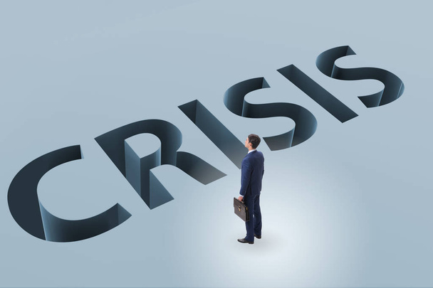 A pénzügyi válság üzleti koncepció üzletember - Fotó, kép