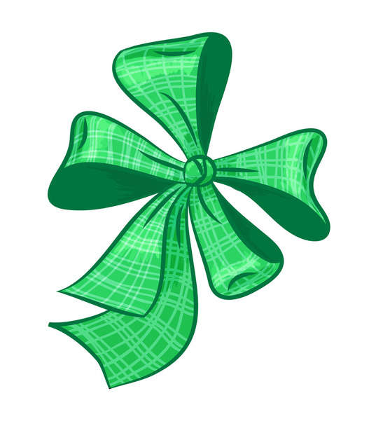 Green bow - Vettoriali, immagini