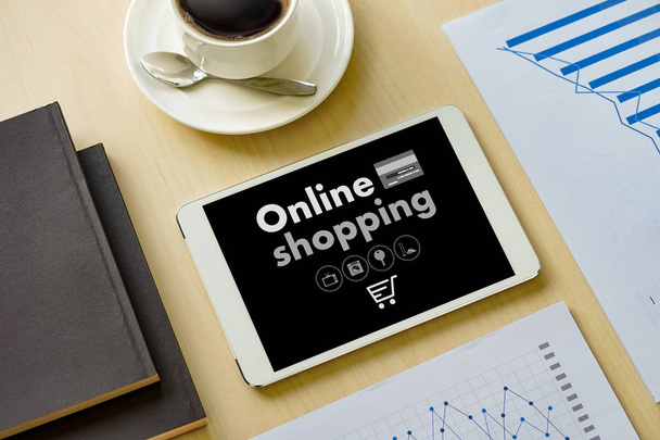 Online Shopping Add to Cart Order Store buy Sale Online shopping - Foto, Bild