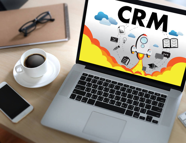 Business Customer CRM Management Analysis Service Concept manage - Foto, Imagem
