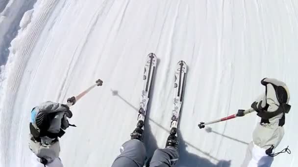 Cross-country skiing in winter - Footage, Video