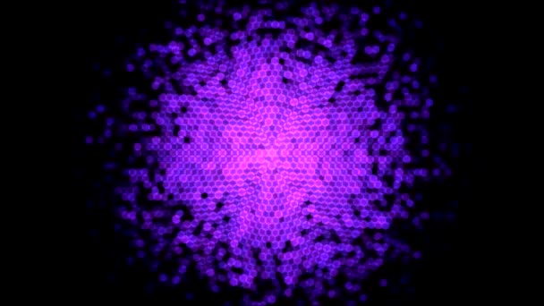 Colorful Circle Lights Animation From Center - Loop Purple - Footage, Video