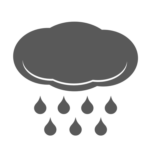 Cloud rain icon, simple style - Vector, Imagen