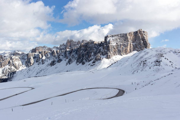 Winter landscape in Dolomites mountain - Photo, Image