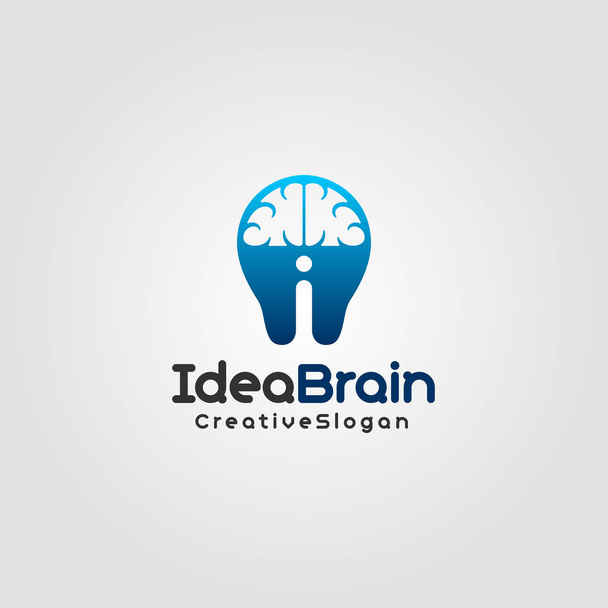 アイデア脳のロゴのテンプレート - ベクター画像