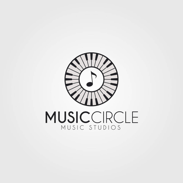Music Circle Logo Template - Vector, Image