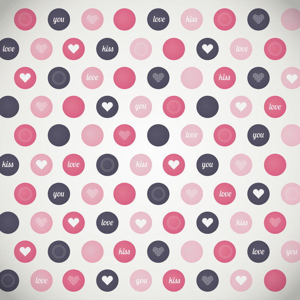 Vector background with hearts. - Vector, Image