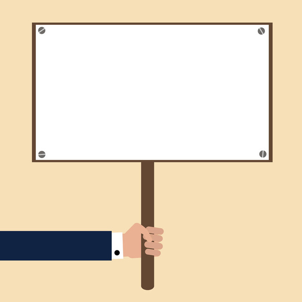 hand holding a sign - Vector, Image