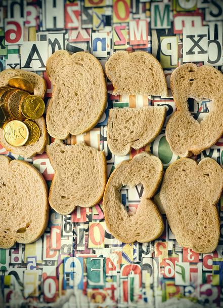 Βοηθήσει τους πεινασμένους, σε αυτόν τον κόσμο κάποιοι άνθρωποι δεν έχουν αρκετό ψωμί για να επιβιώσει, δώστε τους ένα κομμάτι και θα είμαστε ευγνώμονες για αυτό !!! - Φωτογραφία, εικόνα