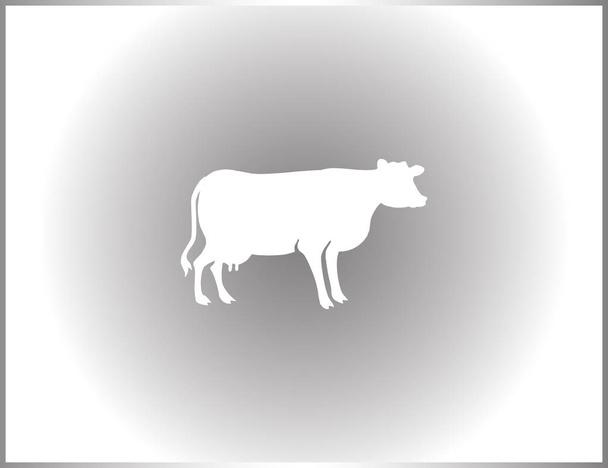 Lehmä siluetti vektori kuvake
 - Vektori, kuva