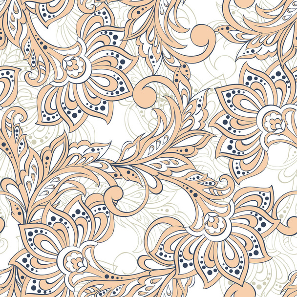 vintage pattern in indian batik style. - Vecteur, image
