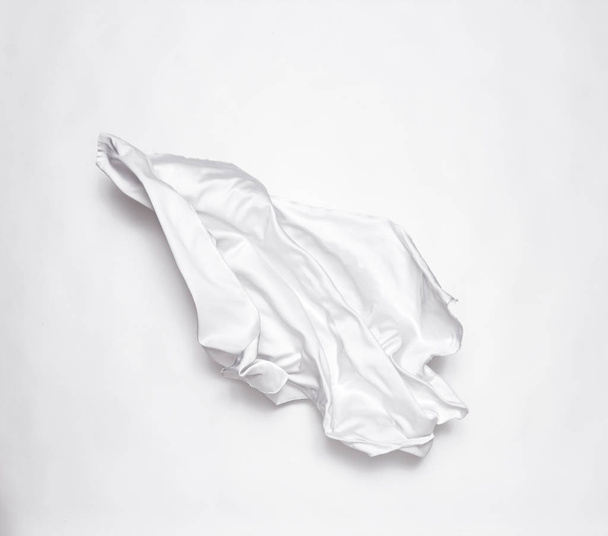abstract white fabric over white background - Fotoğraf, Görsel