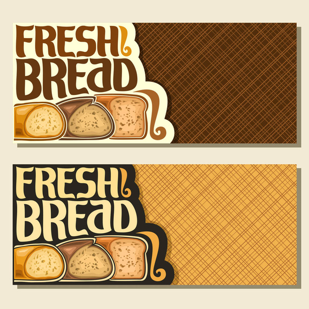 Bandeiras vetoriais para pão com espaço de cópia
 - Vetor, Imagem