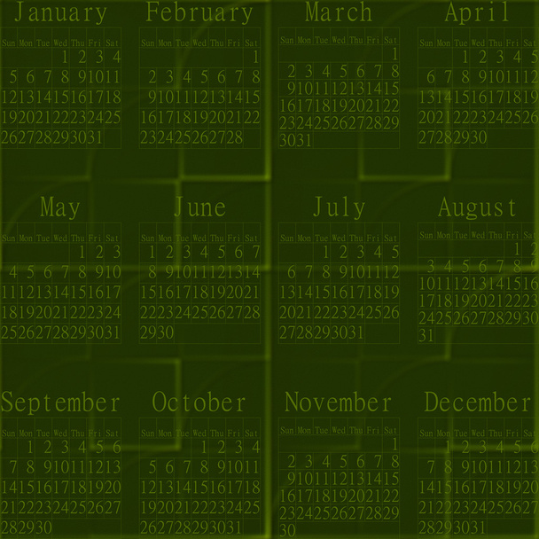 Calendrier abstrait vert 2014
. - Photo, image