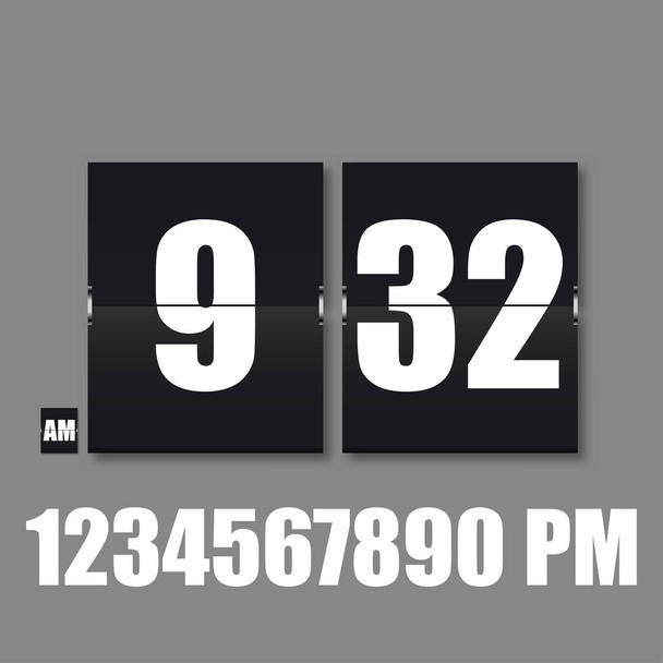 Flip Countdown timer. Flat vector business sign - Vector, Image