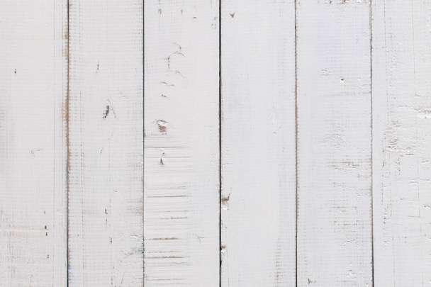 Valkoinen puinen seinä rakenne ja tausta saumaton - Valokuva, kuva