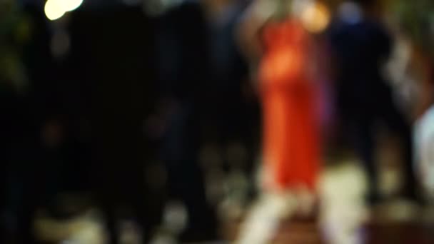 Blur 4k video of wedding after party dance - Footage, Video