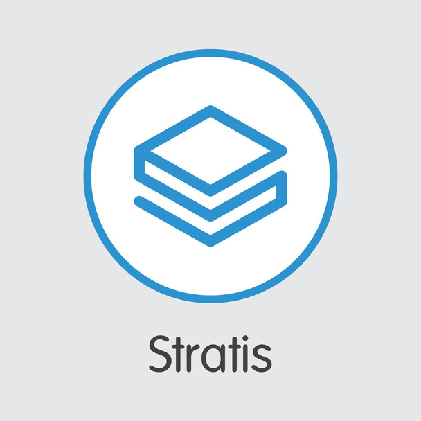 Stratis - kryptoměn Logo. - Vektor, obrázek