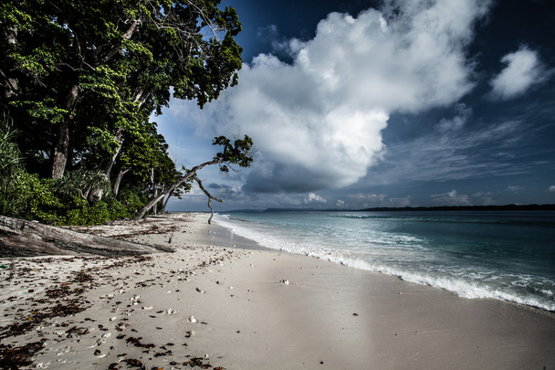 Mavi gökyüzü ve bulutlar havelock Adası. Andaman Adaları, Hindistan - Fotoğraf, Görsel