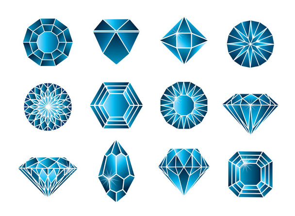 Vector set of diamonds - Vector, Image