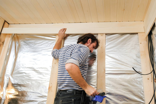workers make repairs in the apartment - Fotografie, Obrázek