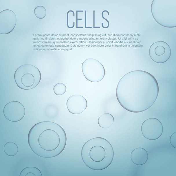 Creative vektorové ilustrace života biologie buňky medicíny vědecké zázemí. Art design science mikroskop makro zblízka pohled shora nápis. Abstraktní pojem grafický molekulární výzkum dna element - Vektor, obrázek