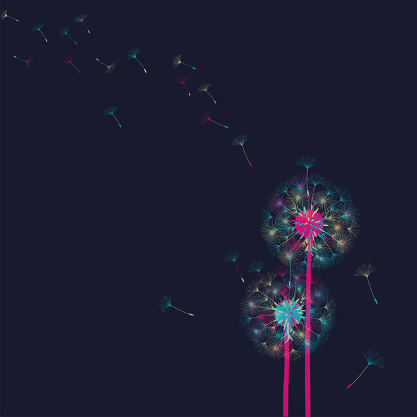 Abstract background of a dandelion for design. - Vektori, kuva