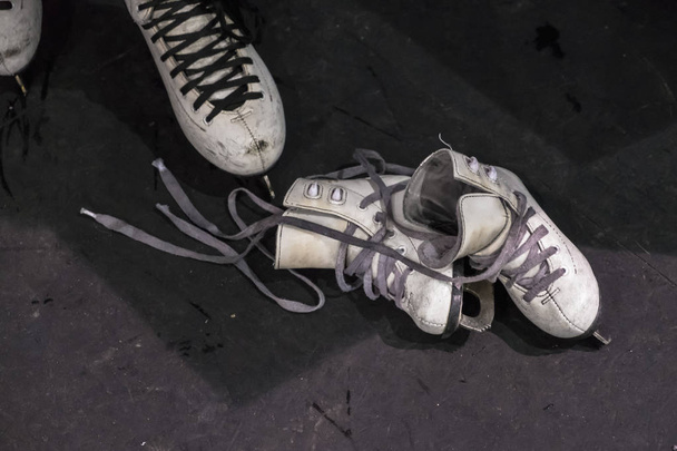 Close-up of skating shoes. Winter - Valokuva, kuva