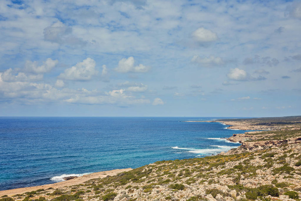 a rocky shore on akamas peninsula - Фото, зображення