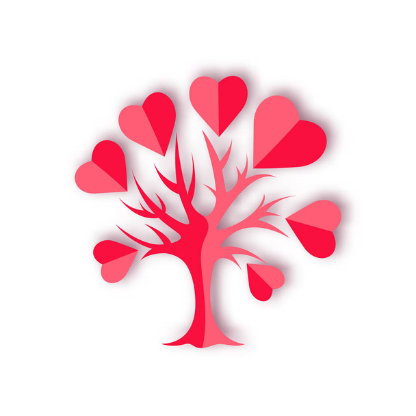 love tree of hearts - Vetor, Imagem