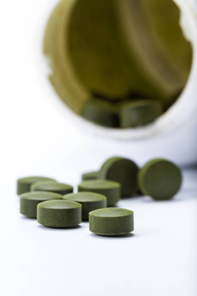 fermented chlorella tablets - Photo, Image