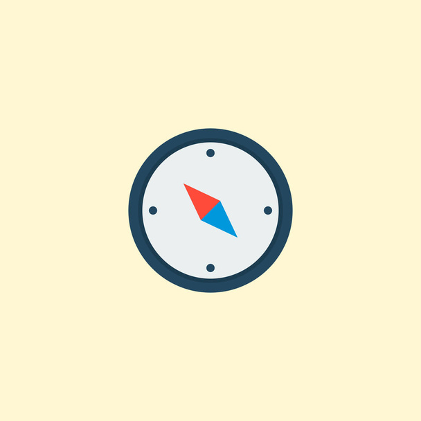コンパス アイコン フラット要素。ウェブ モバイル アプリのロゴ デザインのきれいな背景に分離されたフラット コンパス アイコンのベクトル イラスト. - ベクター画像