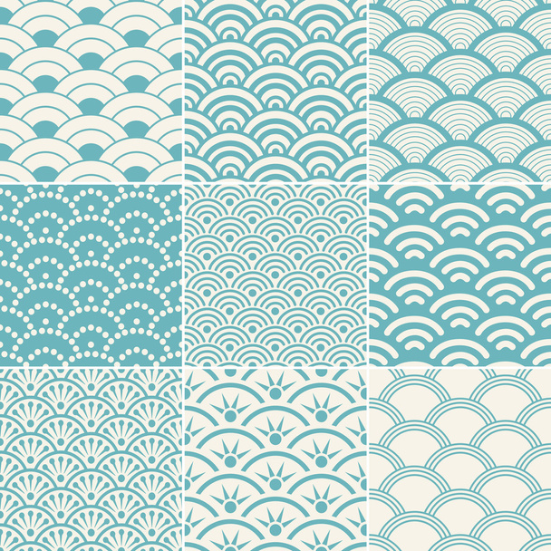 Seamless ocean wave pattern - Vector, Image