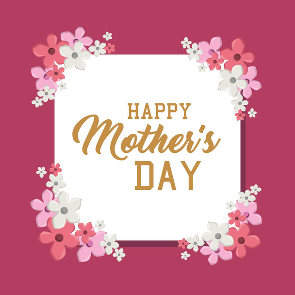 happy mothers day card - Vector, Imagen