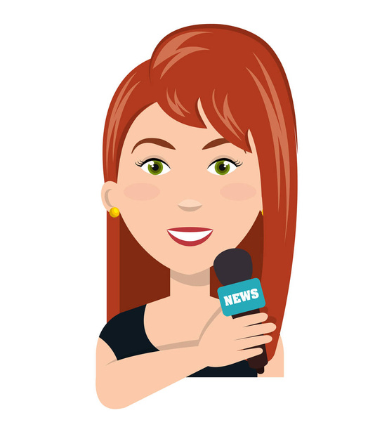 news presenter avatar character - Vector, Image