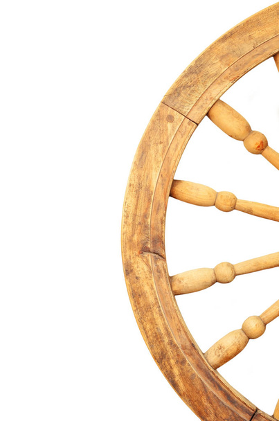 Wooden spinning wheel - Photo, Image