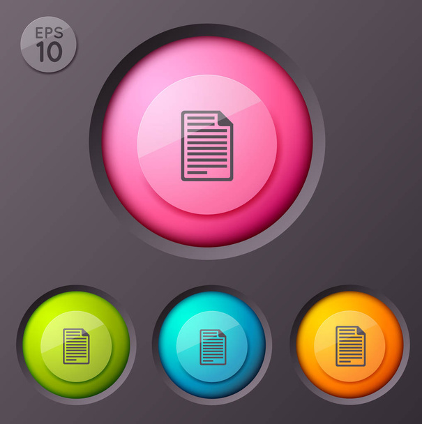 Document File Buttons Background - Vector, Image