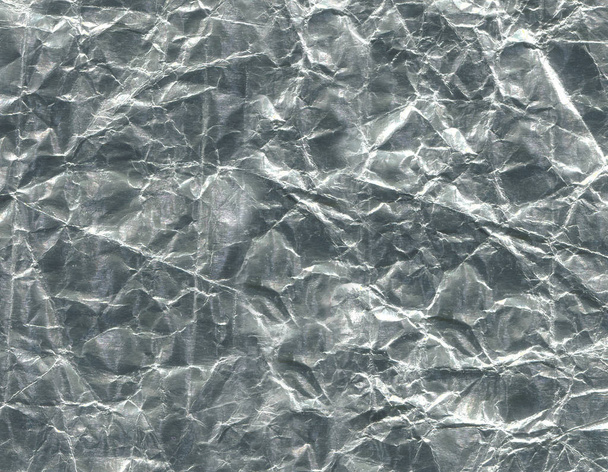 Stříbrná fólie kovové textury. - Fotografie, Obrázek