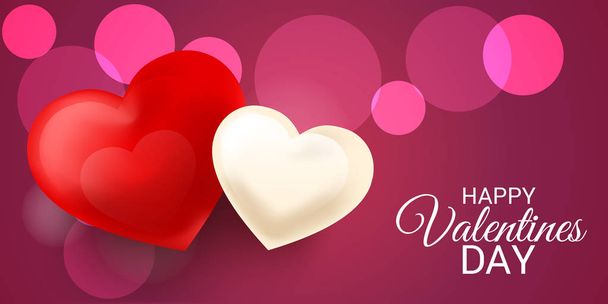 Vector illustration of a Background for Happy Valentines Day. - Vector, Imagen