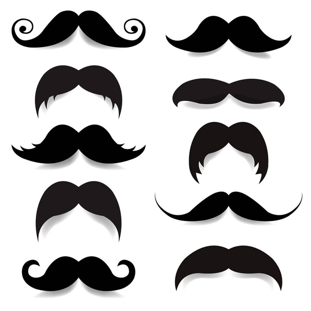 Moustache Big Set avec maille dégradée, illustration vectorielle
 - Vecteur, image