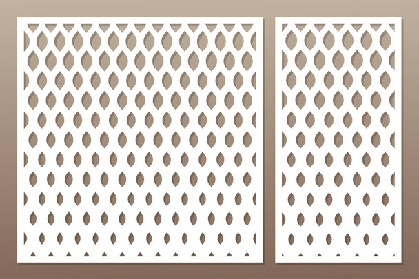 Template for cutting. Classic, geometric pattern. Laser cut. Set ratio 1:1, 1:2. Vector illustration. - Vector, Image