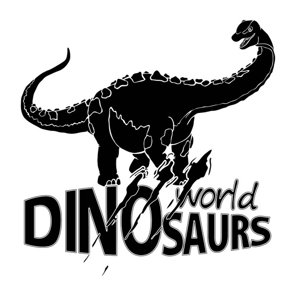 Logo w świat dinozaurów. - Wektor, obraz