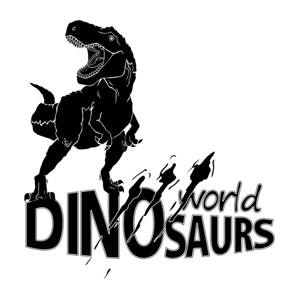 Logo mundo de los dinosaurios. - Vector, Imagen