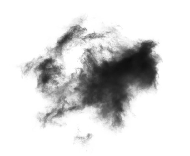 humo negro sobre un fondo blanco - Foto, Imagen