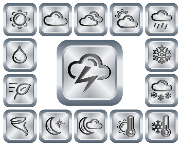 Weather buttons - Вектор,изображение