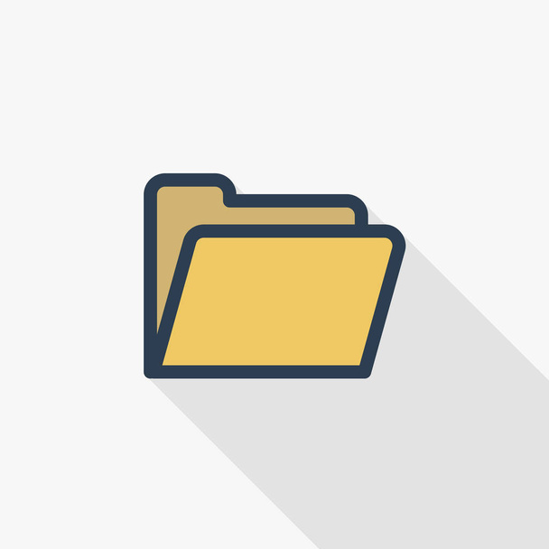 Ikona složky žlutá souborů - Vektor, obrázek